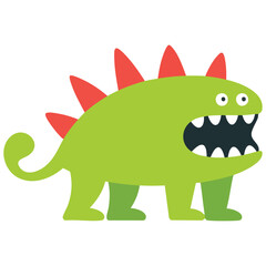 Kid toy cute monster collection isolated vector illustration on white background