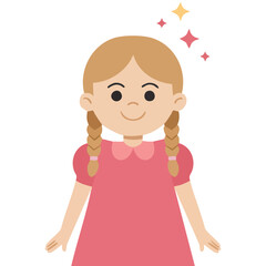 Childrens day cartoon character isolated vector illustration on white background