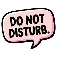 Disturb prohibition doodle vector artwork isolated white background