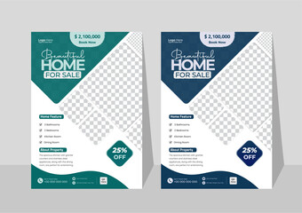 Modern Real Estate Flyer Template for Home Sale Promotion