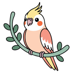 flying bird wildlife nature doodle isolated vector illustration on white background