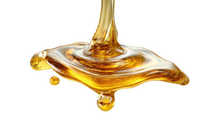 Golden liquid pouring, close-up