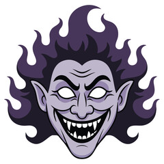 Witch mask celebration birthday vector illustration