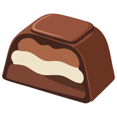 Milk chocolate bar partially removed from its packaging