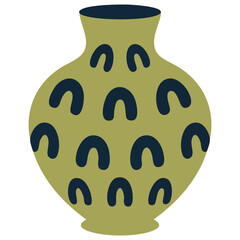 Handmade clay pots vector design isolated on white background