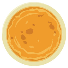 Caramelized sweet potato cream vector artwork