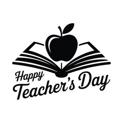 Happy Teacher's Day Typography Design . 
