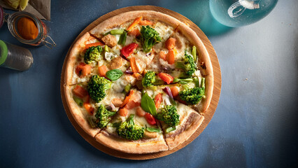 Delicious Homemade Vegetable Pizza with Fresh Toppings