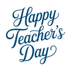 Happy Teacher's Day Typography Design . 
