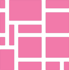 Pink Rectangle Mosaic Pattern Playful Design Creative Background Art Illustration