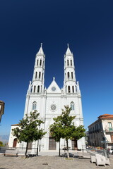A Gothic-style church in Montesano sulla Marcellana, a small village in the province of Salerno, Italy.