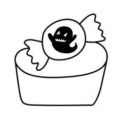 hand-drawn Halloween candy