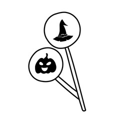 hand-drawn Halloween candy