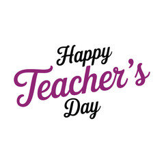 Happy Teacher's Day Typography Design . 
