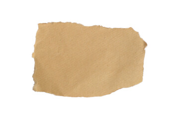 Obraz premium Torn paper. Brown piece of ripped paper texture isolated on transparent background. mockup template, PNG