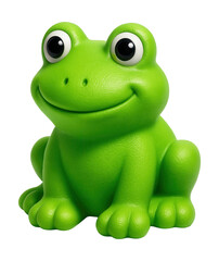 Obraz premium Frog-shaped chew toy with a squeaker, perfect for a child's room.