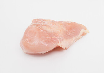 Fresh Raw Chicken Breast On White Background Ready For Cooking