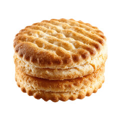 Two stacked biscuits, light golden brown