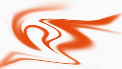 Fiery Orange Swirl on White with Film Grain Effect