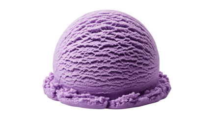 Scoop of purple ice cream on black background