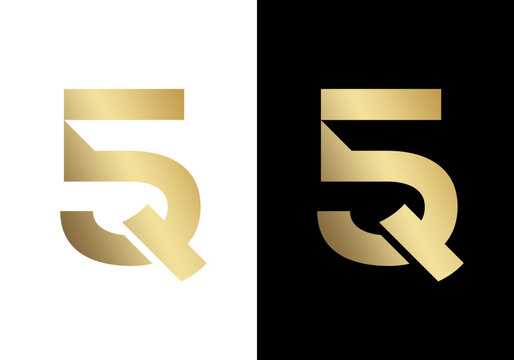 Luxury 5Q initials logo icon vector design