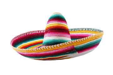 Vibrant sombrero with multicolored stripes