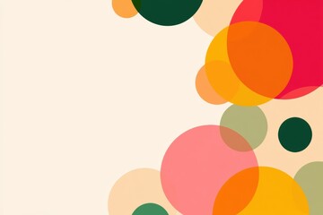 Colorful Circle Delight: Playful overlapping circles in vibrant hues dance across the frame, a simple yet captivating abstract composition.