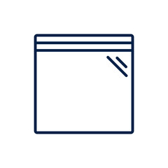 Zip bag vector illustration icon