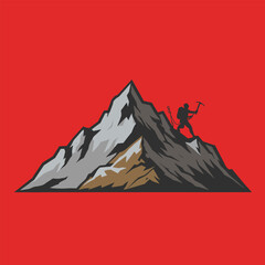Mountain Climbing Adventure Icon