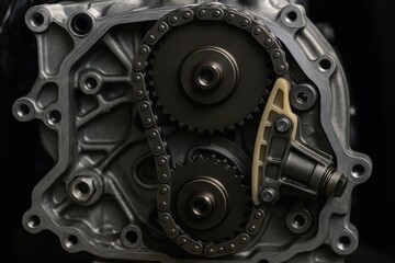 Internal combustion engine mechanisms and timing chain meticulously arranged for optimal performance