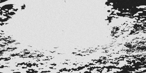 Abstract black and white texture with grainy effect and irregular shapes, creating a dynamic and modern visual isolated on transparent background