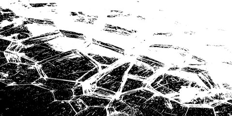 Abstract geometric pattern with sharp lines and fragmented shapes, creating a mosaiclike or...