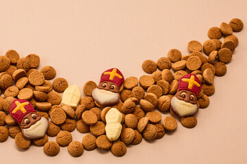 Festive Cookies. Sinterklaas cookies and chocolate icons