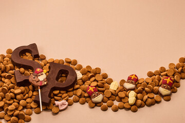 Festive Cookies. Sinterklaas cookies and chocolate icons