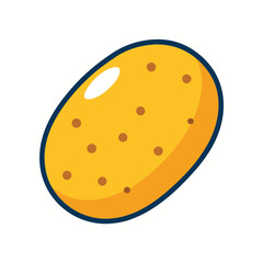 Fresh Brown Potato Vegetable Icon Vector