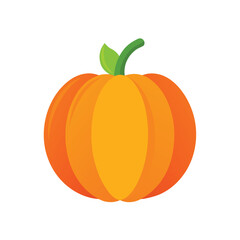 Vibrant Orange Pumpkin Vegetable Icon Vector