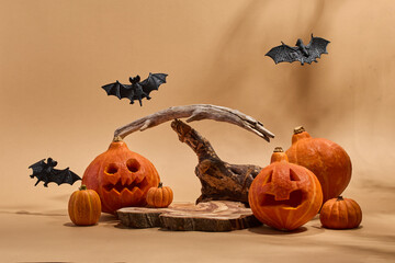 Halloween podium display for product