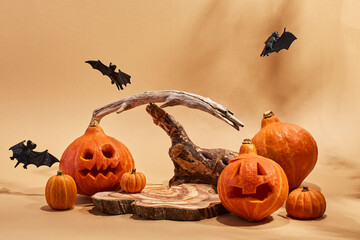 Halloween podium display for product