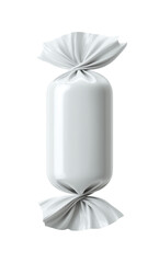 White candy wrapper mockup illustrating product packaging design