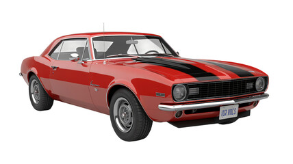 Capture the thrill with this stunning red vintage car, perfect for automotive enthusiasts and classic car lovers, ready for a drive down memory lane