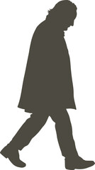 Design of senior man walking