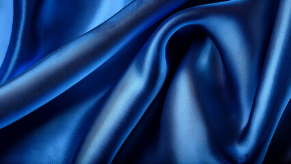 Obraz premium Abstract Blue Satin Fabric Background Texture for Fashion Design and Photography