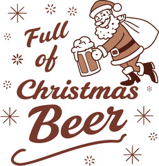 Funny Retro Santa Christmas PNG SVG