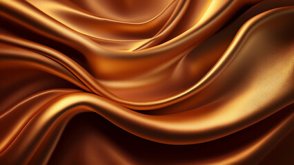 Fototapeta premium Luxurious Golden Fabric Abstract Silk Texture Background for Elegance and Opulence