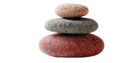 Fototapeta premium Three smooth stones stacked