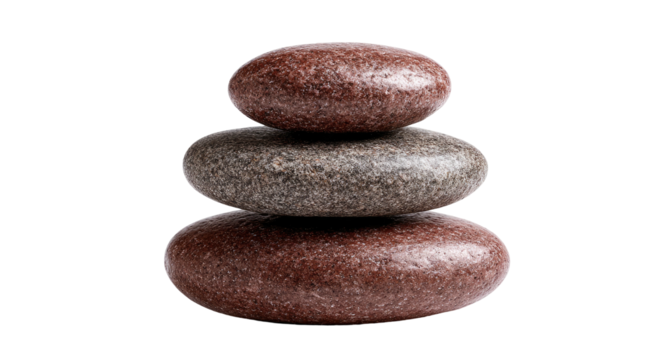 Stacked smooth stones