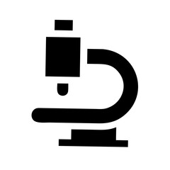 Fototapeta premium Vector art of simple black and white microscope icon, perfect for science, biology, or laboratory related projects, clean and modern design