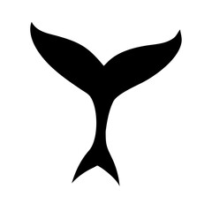 Vector art of silhouette of a whale tail the image captures the majestic beauty and power of marine life, symbolizing freedom and the wonders of the ocean