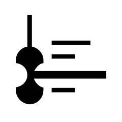 Vector art of violin sound wave icon representing music, audio, frequency, vibration, resonance, harmony, melody, concert, performance, soundwave, signal, and musical instrument