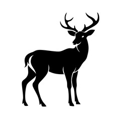 Vector art of majestic deer, a symbol of wilderness and grace, perfect for adding a touch of natures beauty to any design or creative project